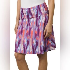 Prana women’s Taj printed A-line skirt size medium purple pink